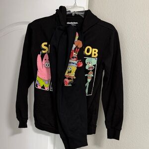 Nickelodeon Black SpongeBob Crew Character Hoodie